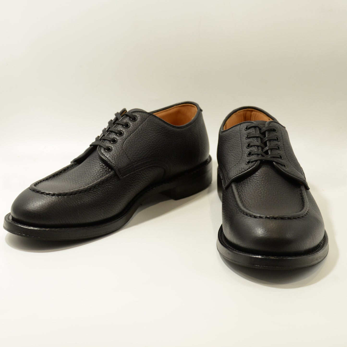 #15078WE HEAVY STITCHING MOC TOE EMBOSS BLACK