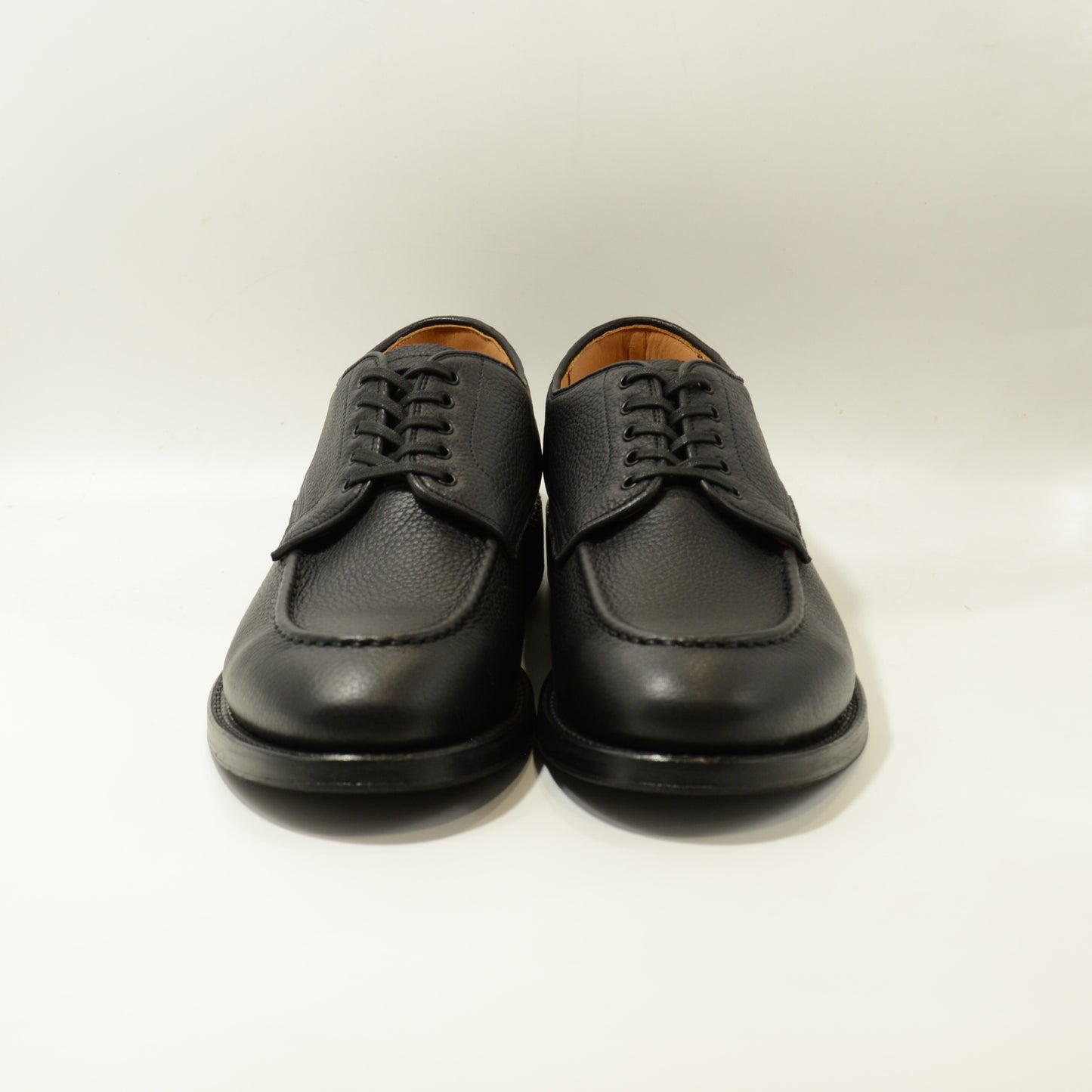#15078WE HEAVY STITCHING MOC TOE EMBOSS BLACK