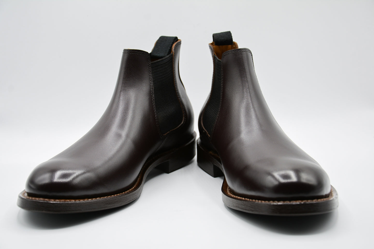 #15074W ELASTIC SIDE BOOTS DK.BROWN