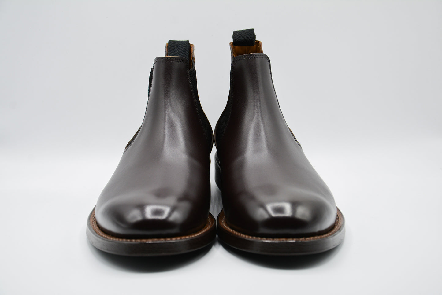 #15074W ELASTIC SIDE BOOTS DK.BROWN