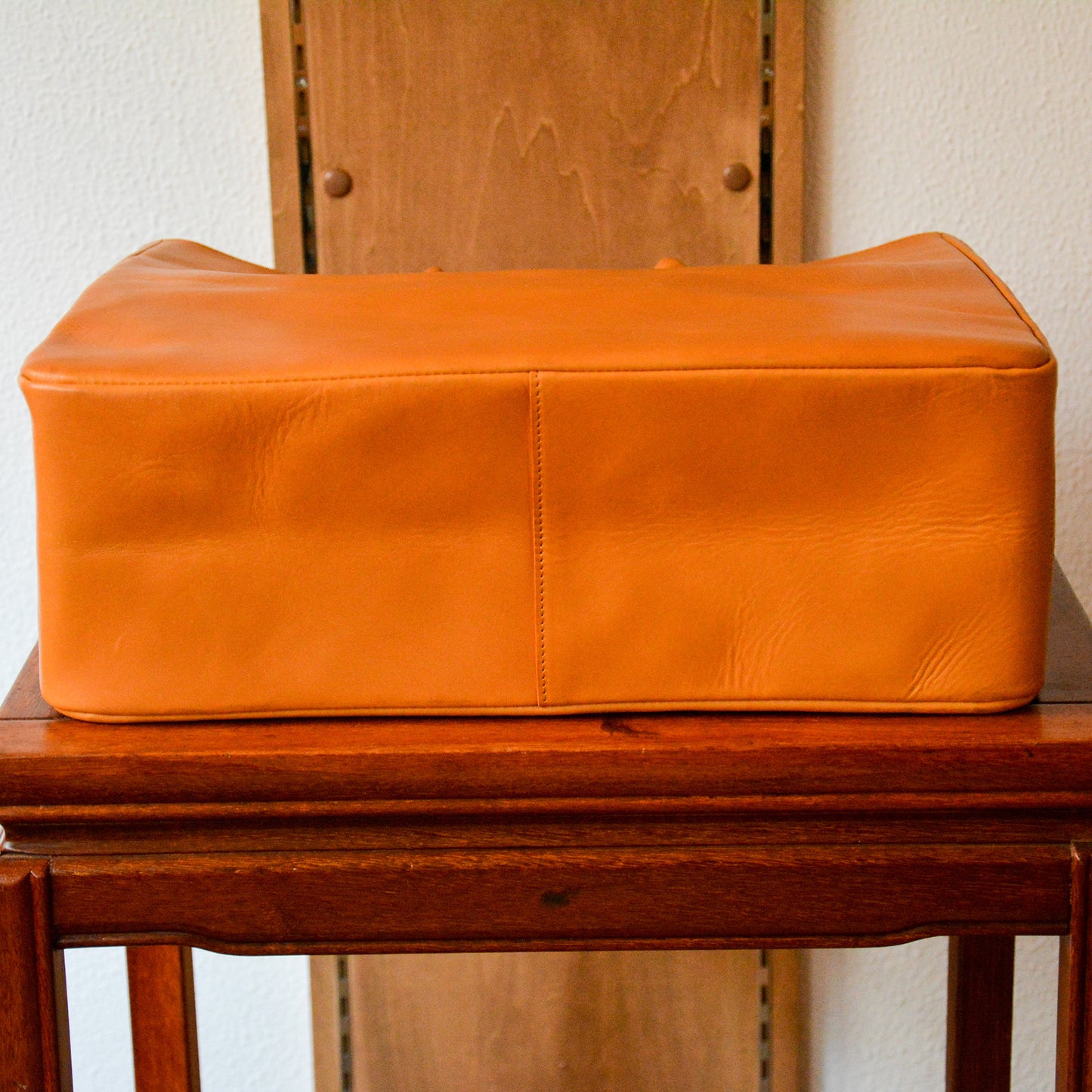 ALL LEATHER BASIC TOTE BAG CAMEL