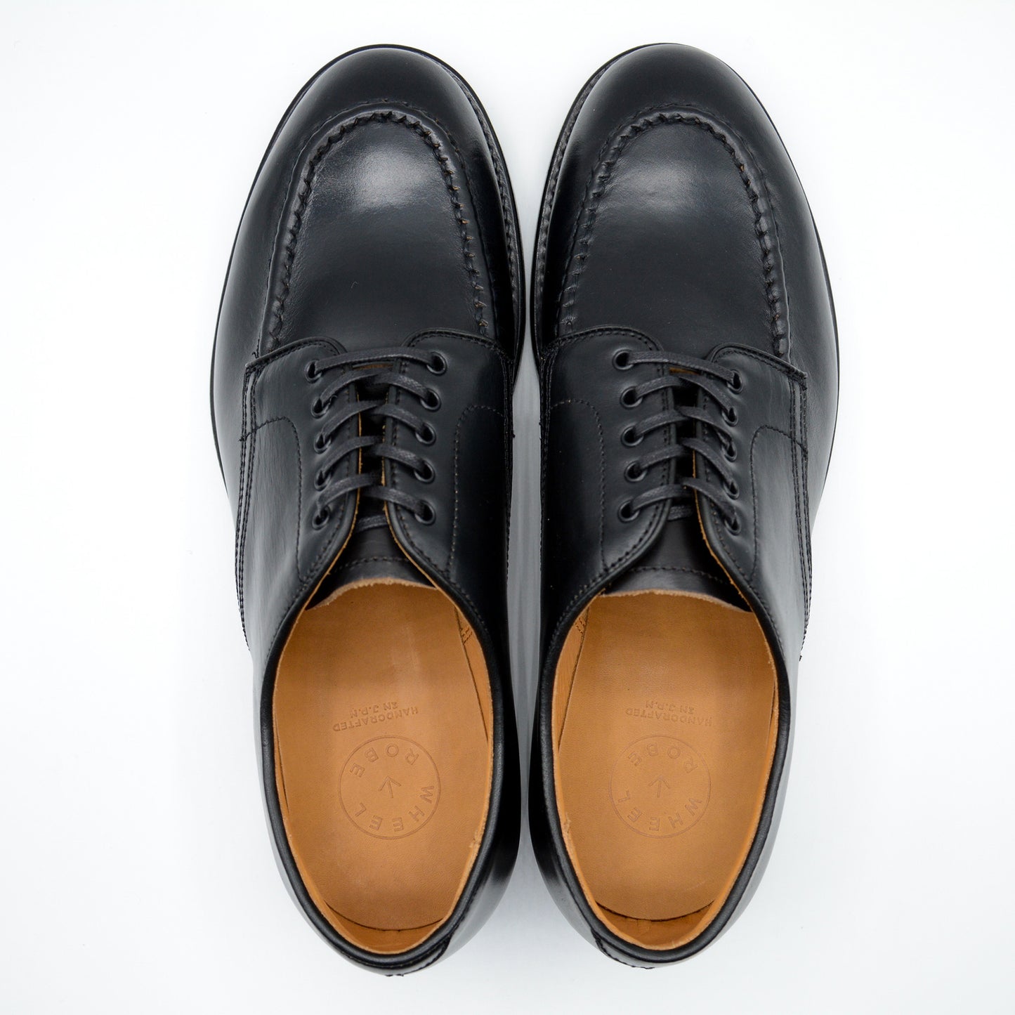 #15078 HEAVY STITCHING MOC TOE BLACK
