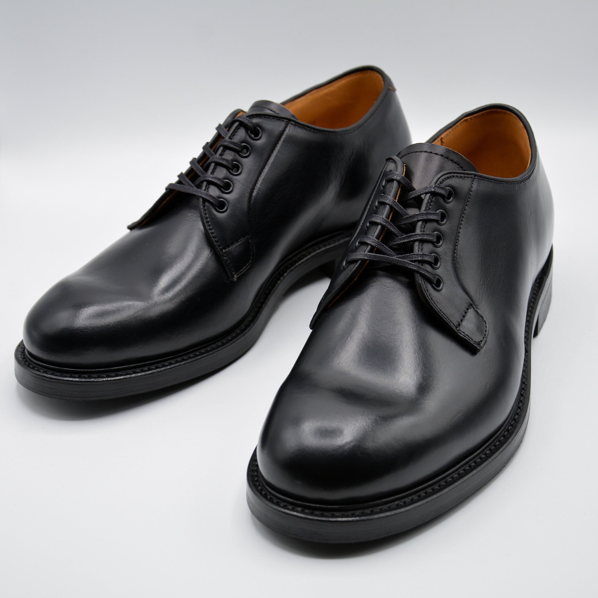 #15066 PLAIN TOE BLUCHER BLACK