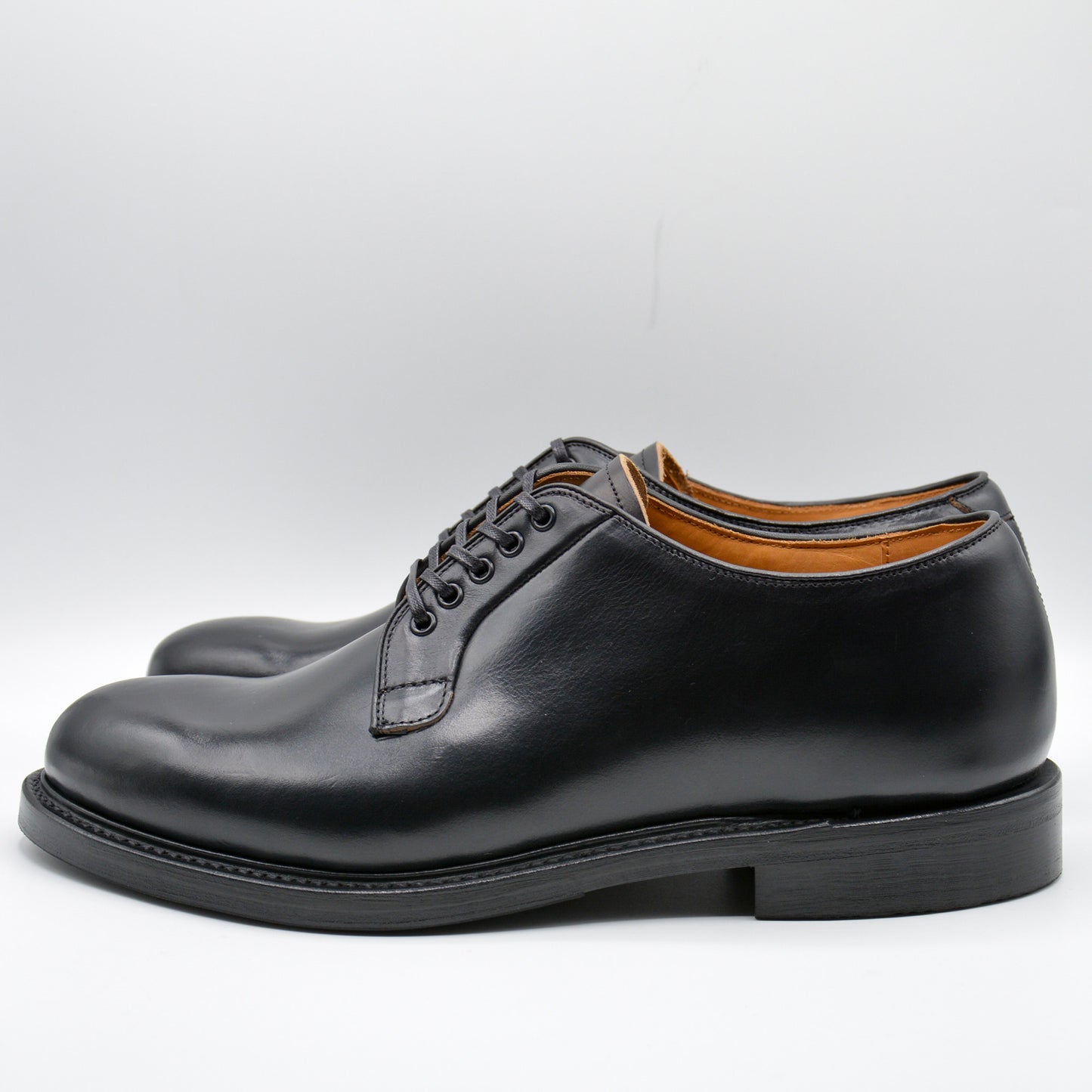 #15066 PLAIN TOE BLUCHER BLACK