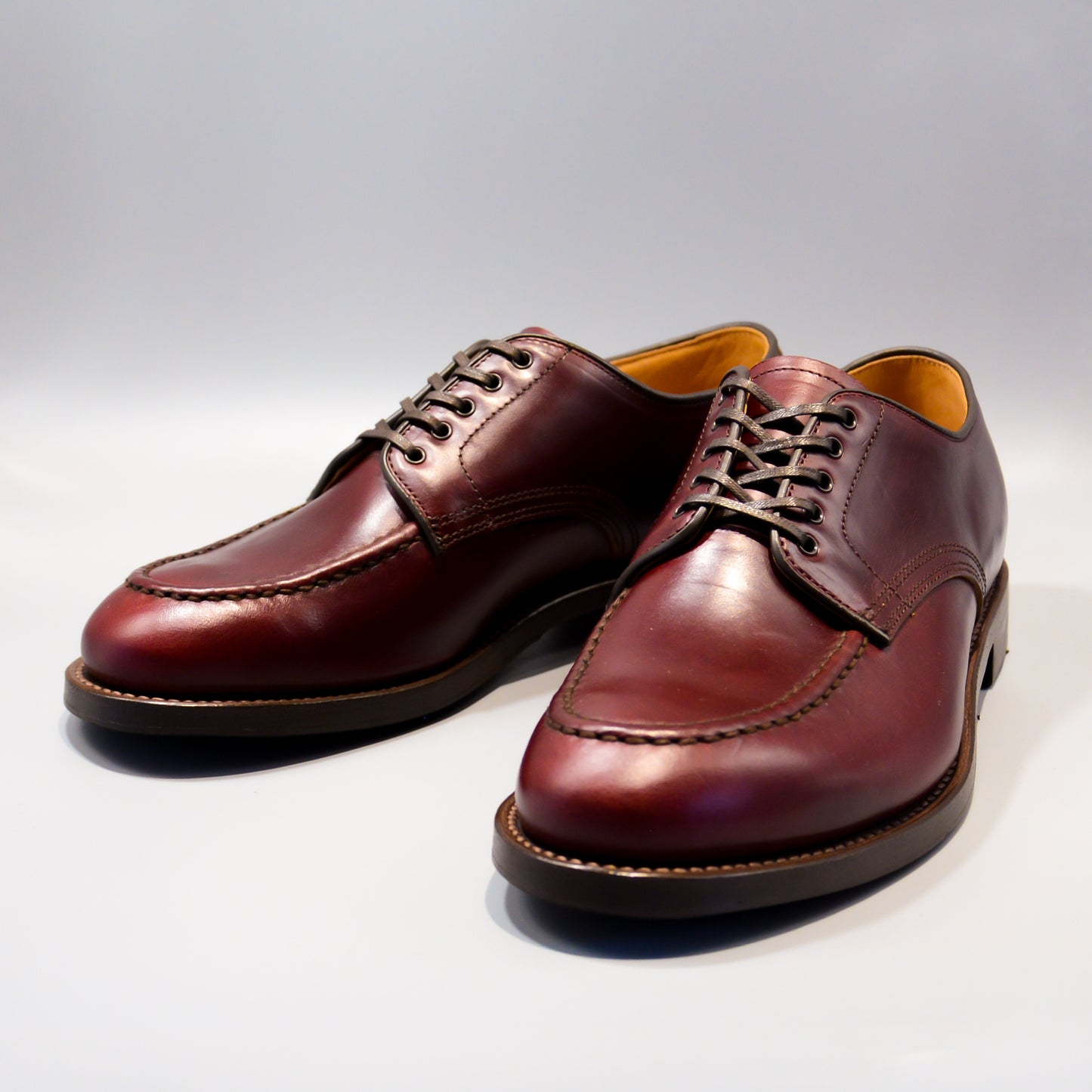 #15078 HEAVY STITCHING MOC TOE BURGUNDY