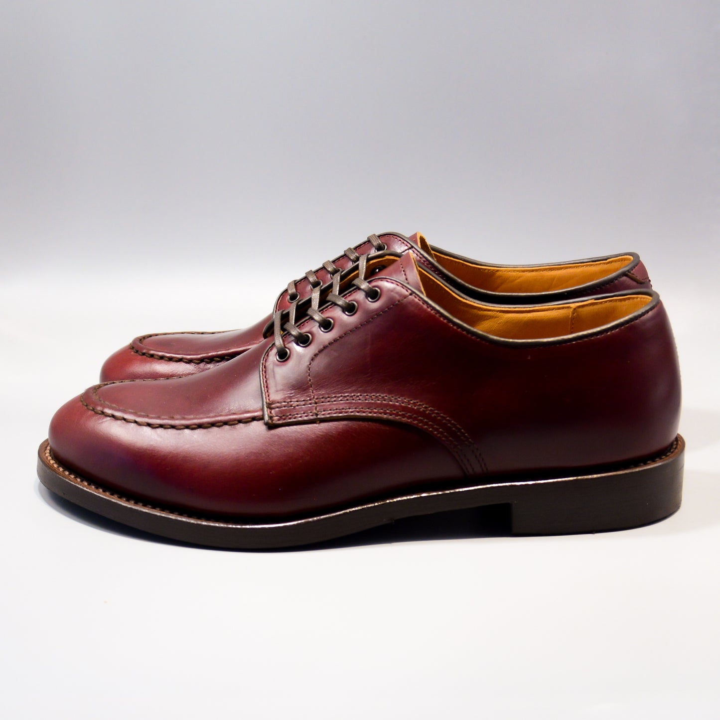 #15078 HEAVY STITCHING MOC TOE BURGUNDY