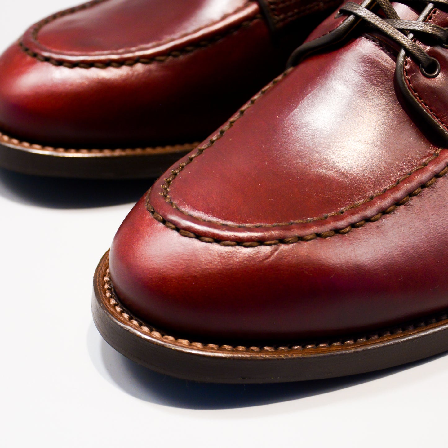 #15078 HEAVY STITCHING MOC TOE BURGUNDY