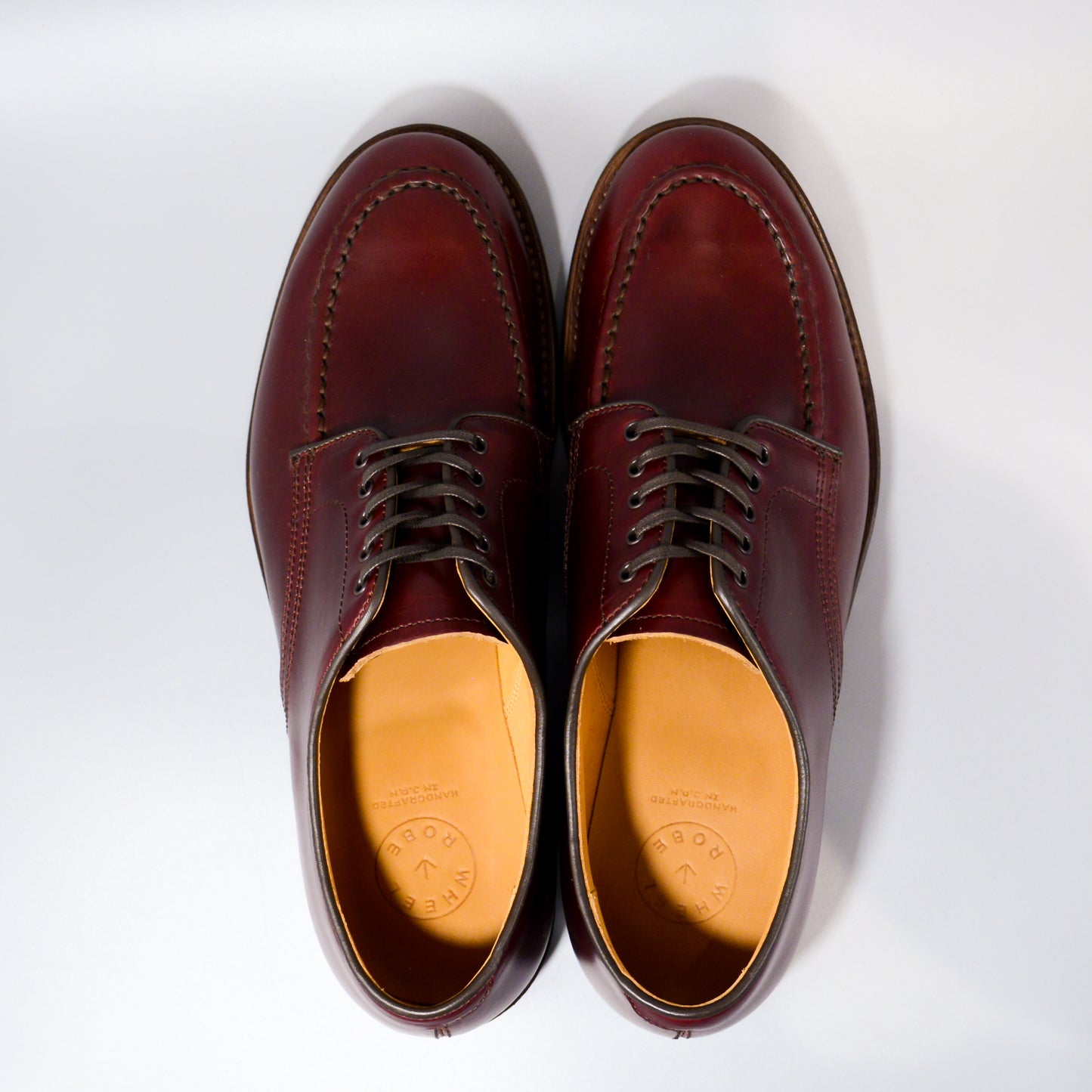 #15078 HEAVY STITCHING MOC TOE BURGUNDY