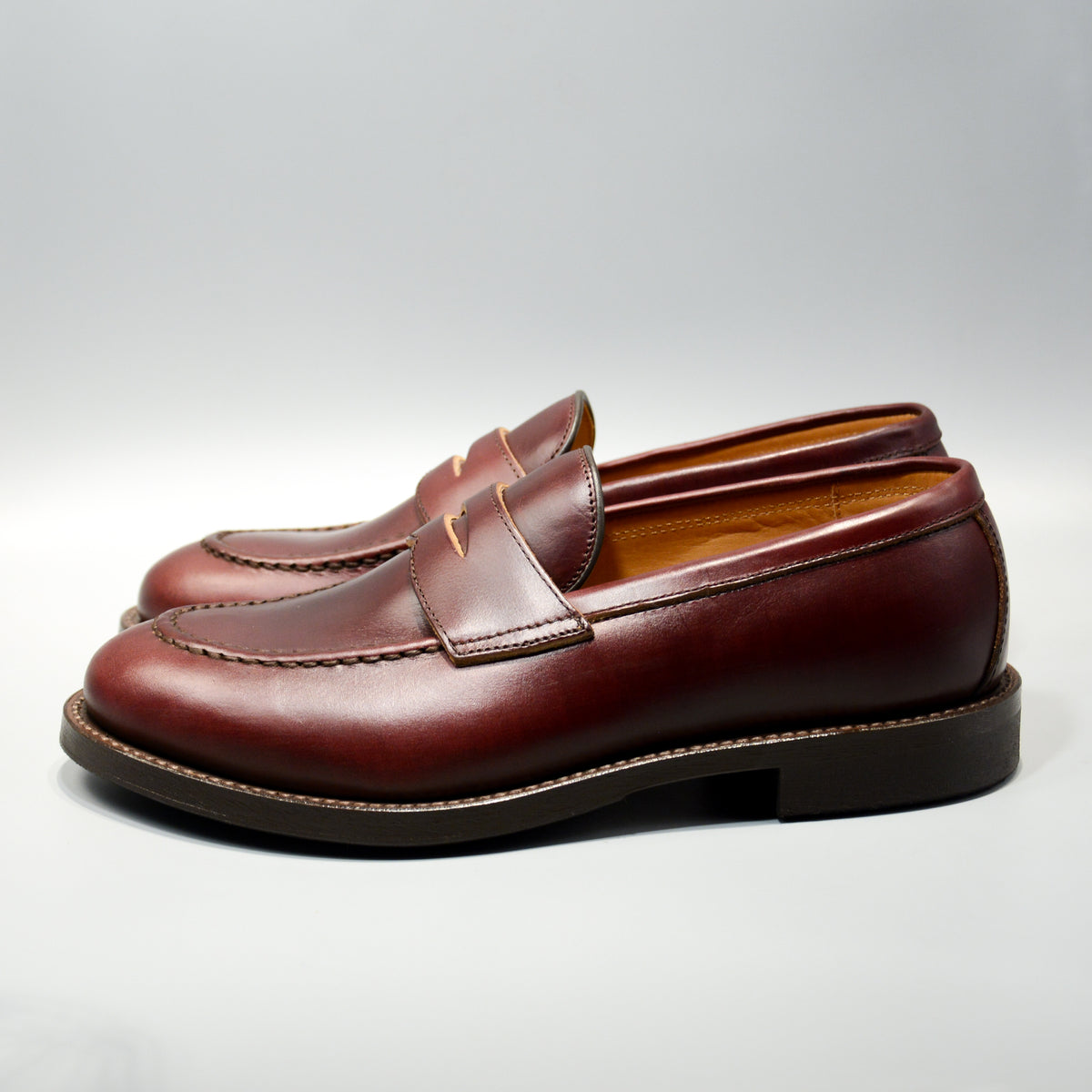 #15079 HEAVY STITCHING LOAFER BURGUNDY