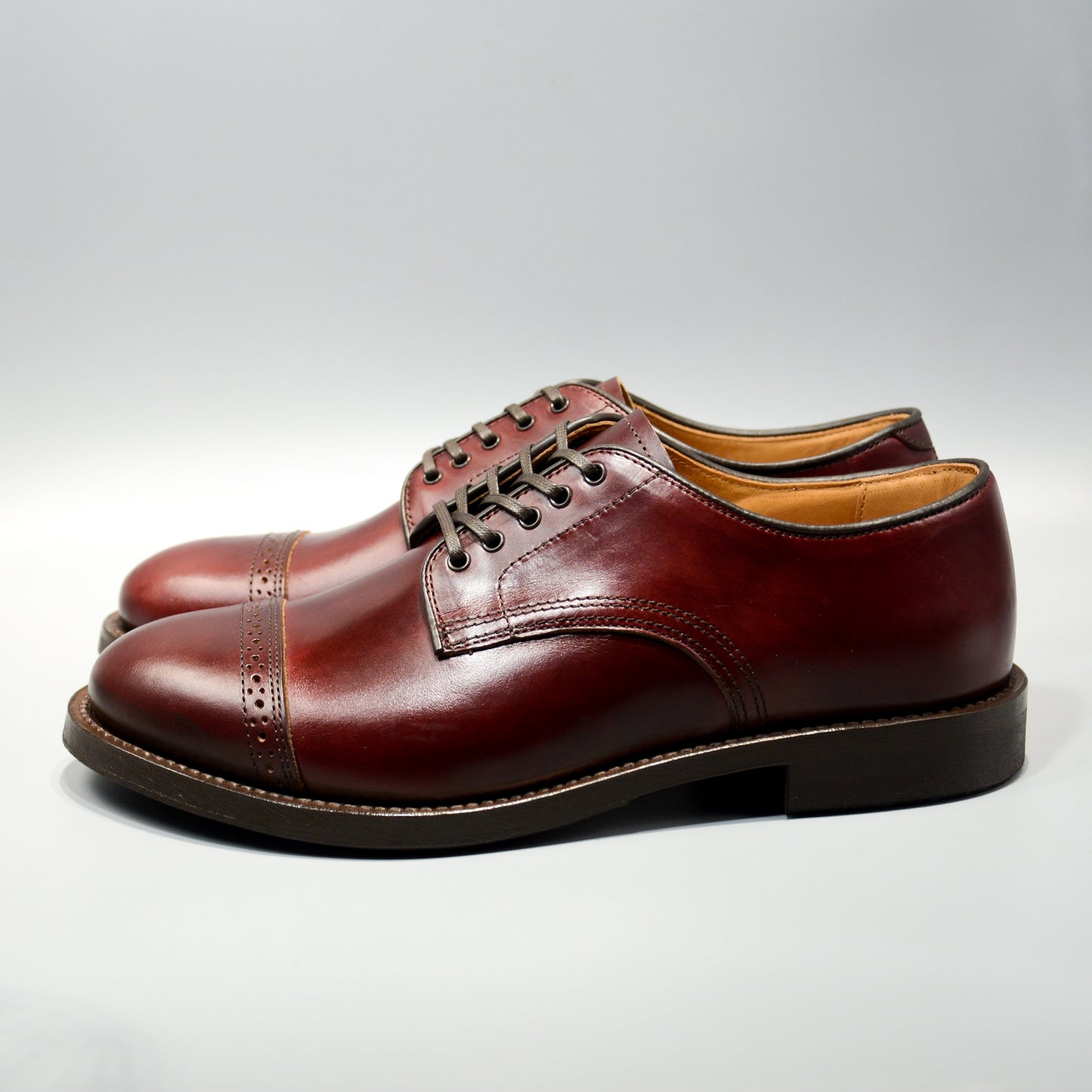 #15077 PUNCHED CAP DERBY BURGUNDY