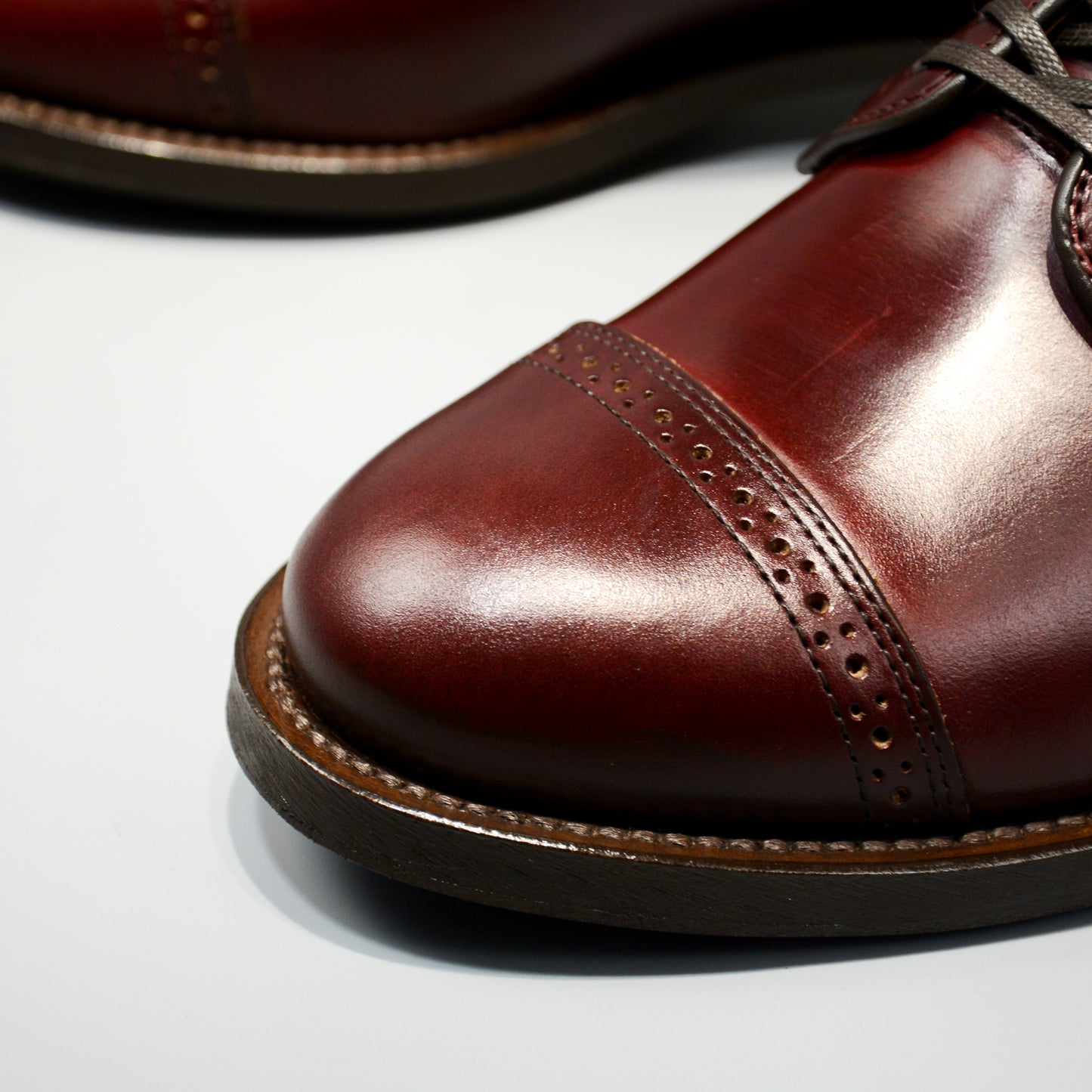 #15077 PUNCHED CAP DERBY BURGUNDY