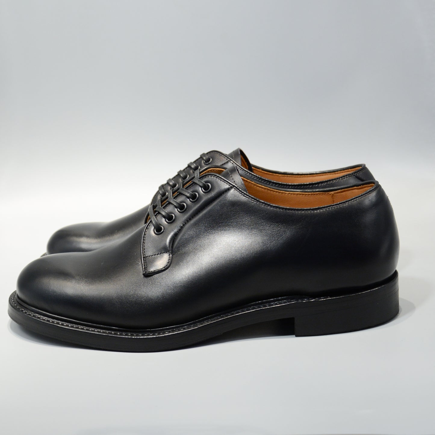#15066WS PLAIN TOE BLUCHER BLACK