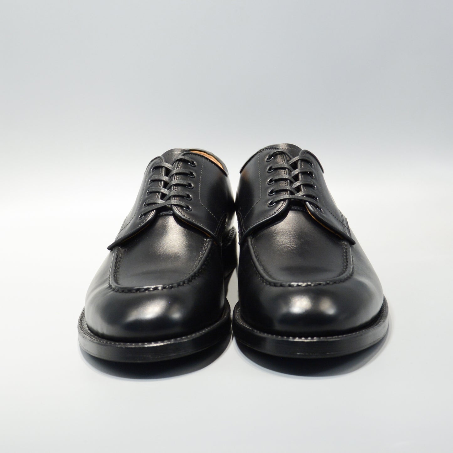 #15078WS HEAVY STITCHING MOC TOE BLACK