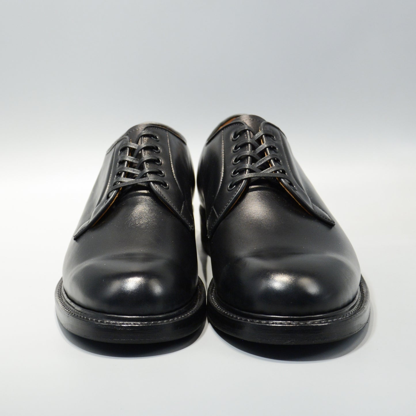 #15066WS PLAIN TOE BLUCHER BLACK