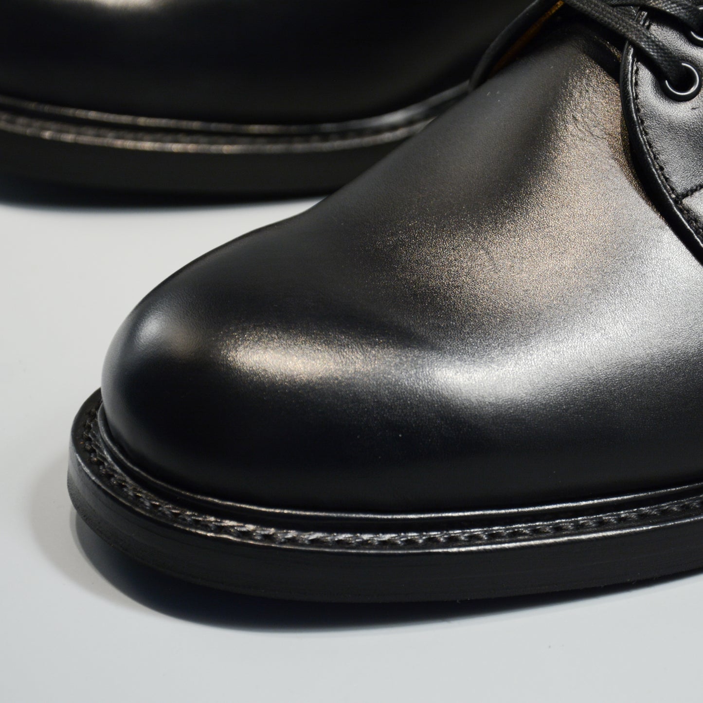 #15066WS PLAIN TOE BLUCHER BLACK