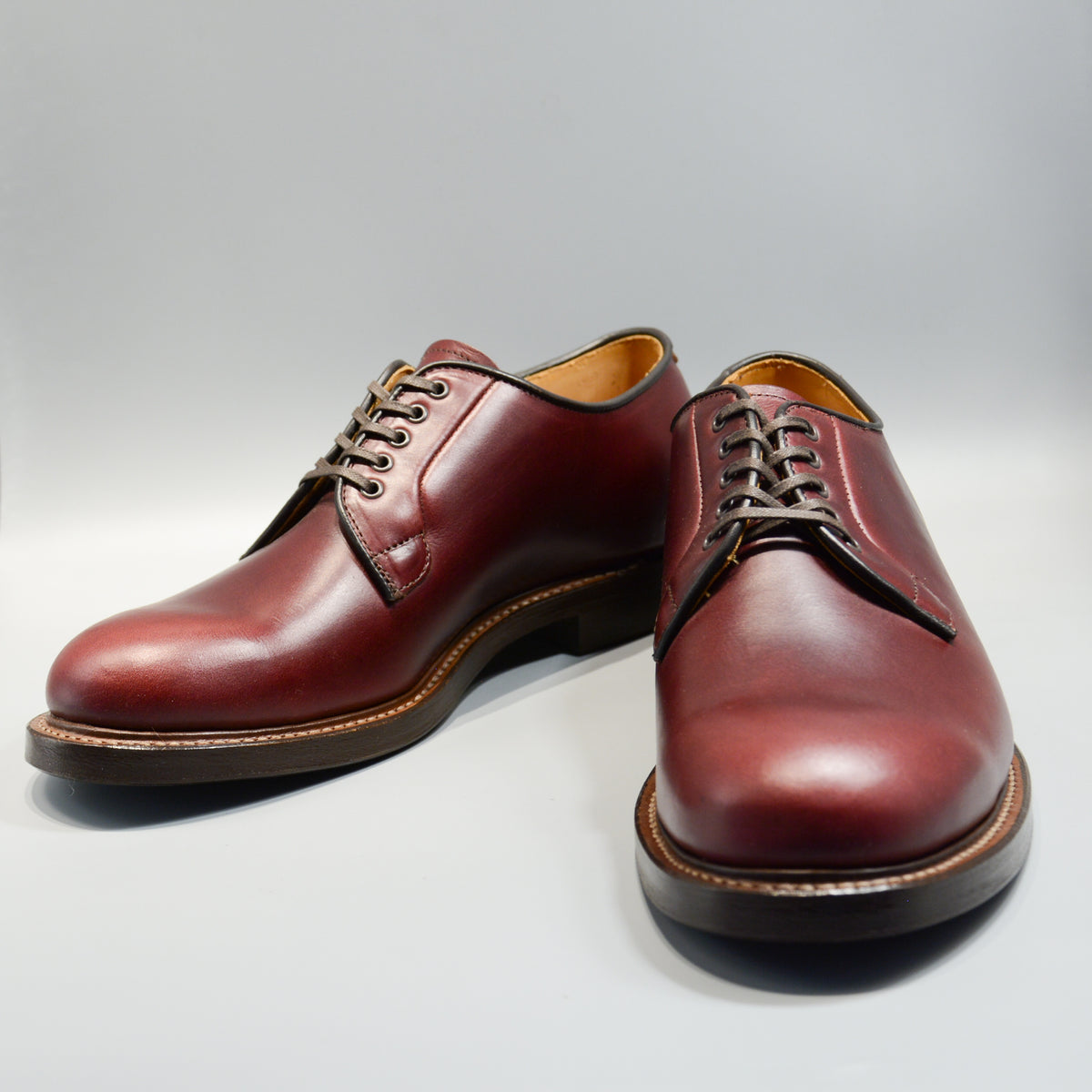 #15066 PLAIN TOE BLUCHER BURGUNDY – WHEELROBE