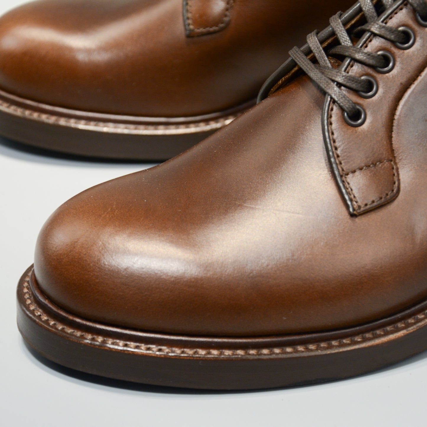 #15066 PLAIN TOE BLUCHER BROWN