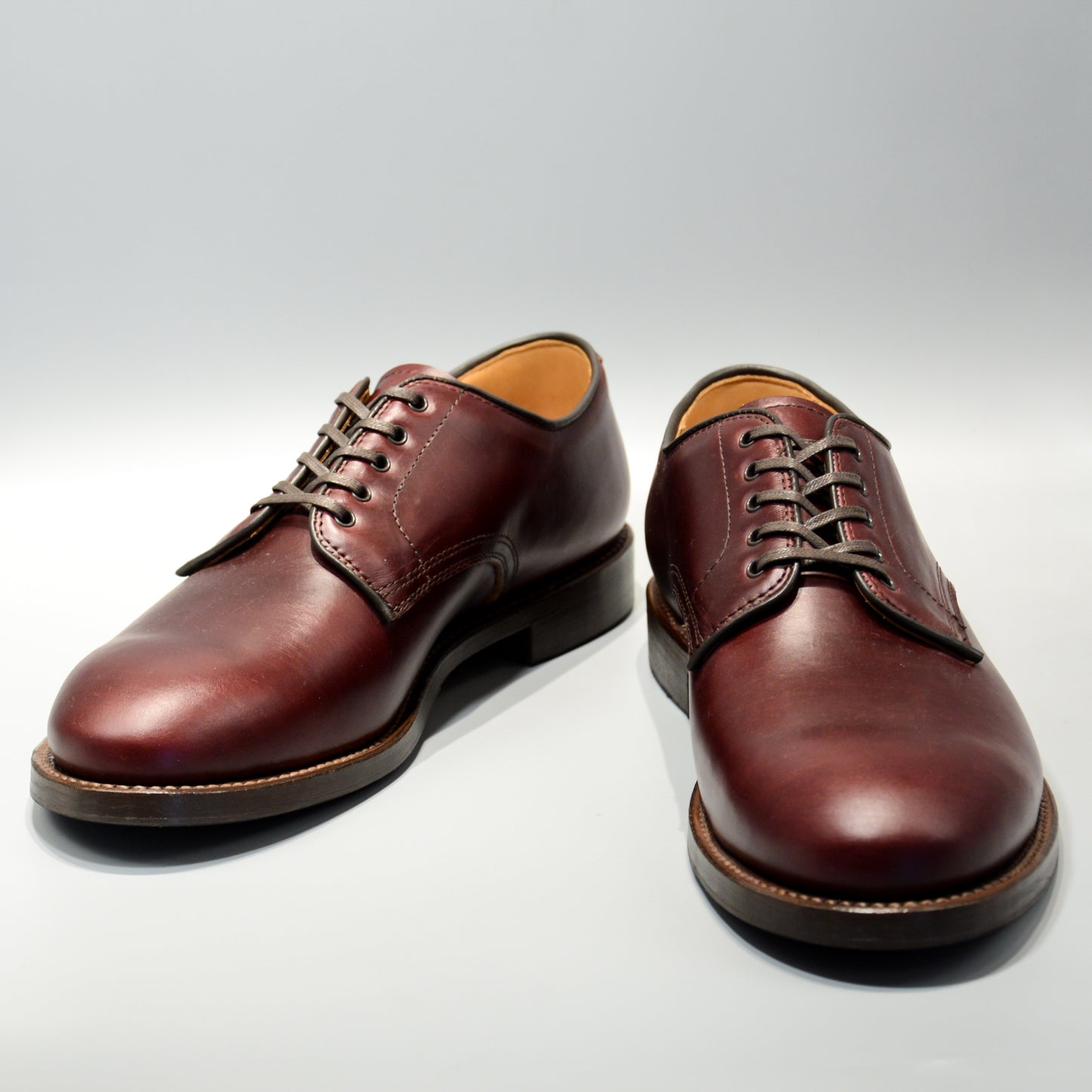 #15075 PLAIN TOE DERBY BURGUNDY
