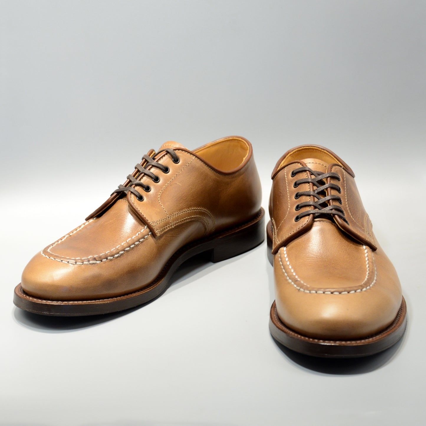 #15078 HEAVY STITCHING MOC TOE NATURAL