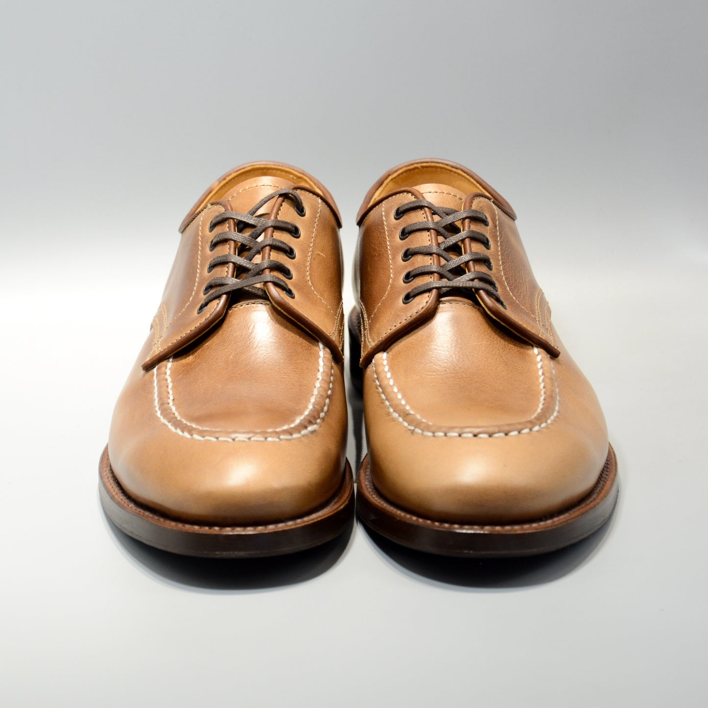 #15078 HEAVY STITCHING MOC TOE NATURAL