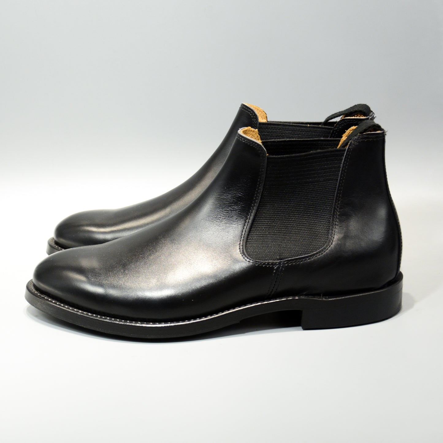#15074W ELASTIC SIDE BOOTS BLACK