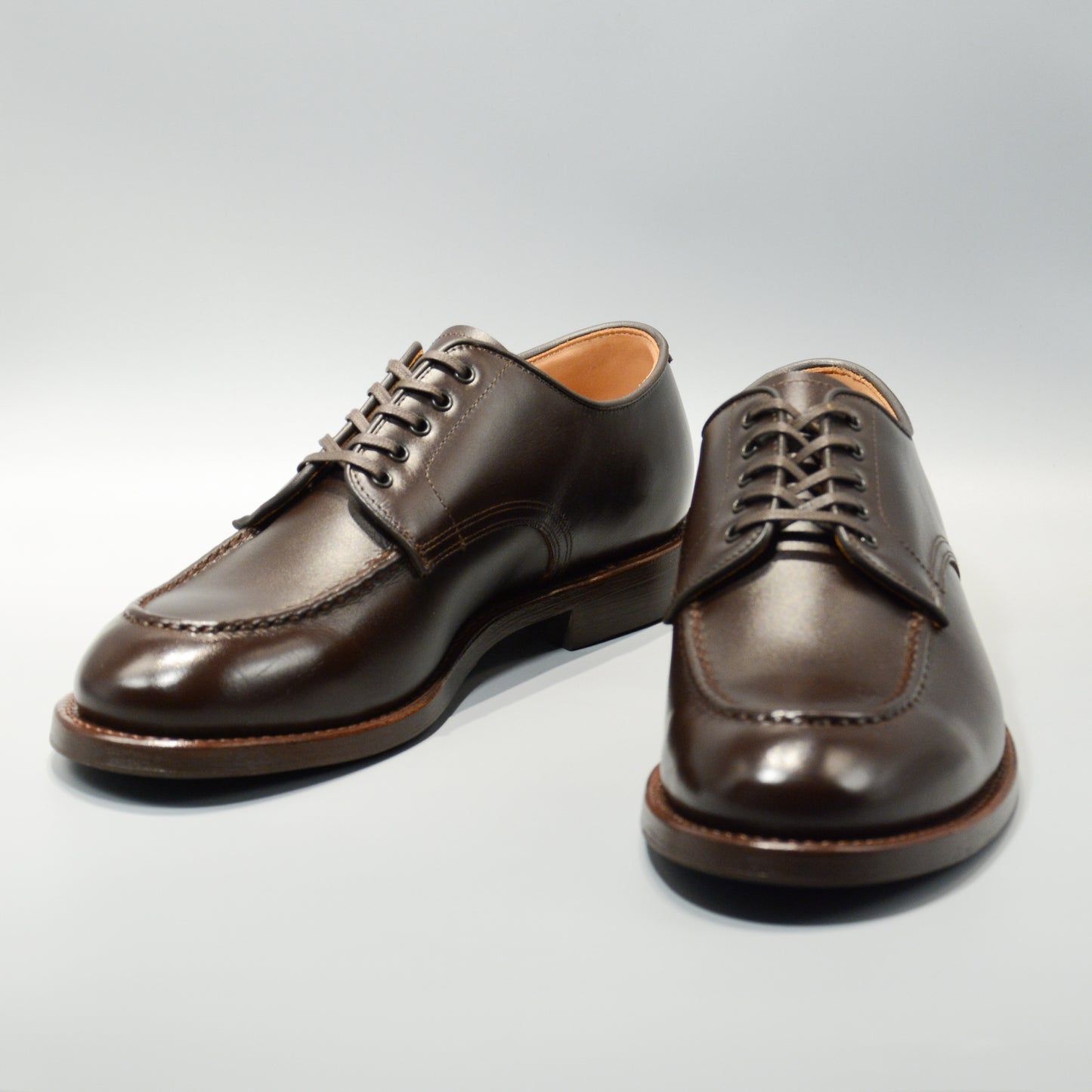 #15078WS HEAVY STITCHING MOC TOE DK.BROWN