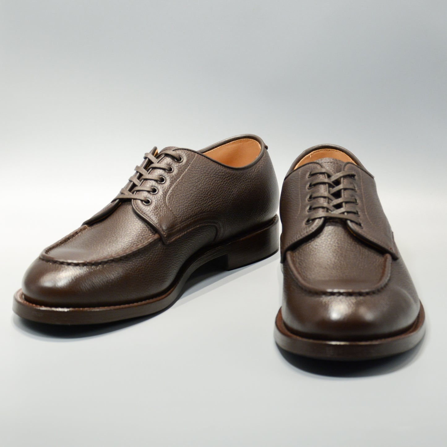 #15078WE HEAVY STITCHING MOC TOE EMBOSS DK.BROWN