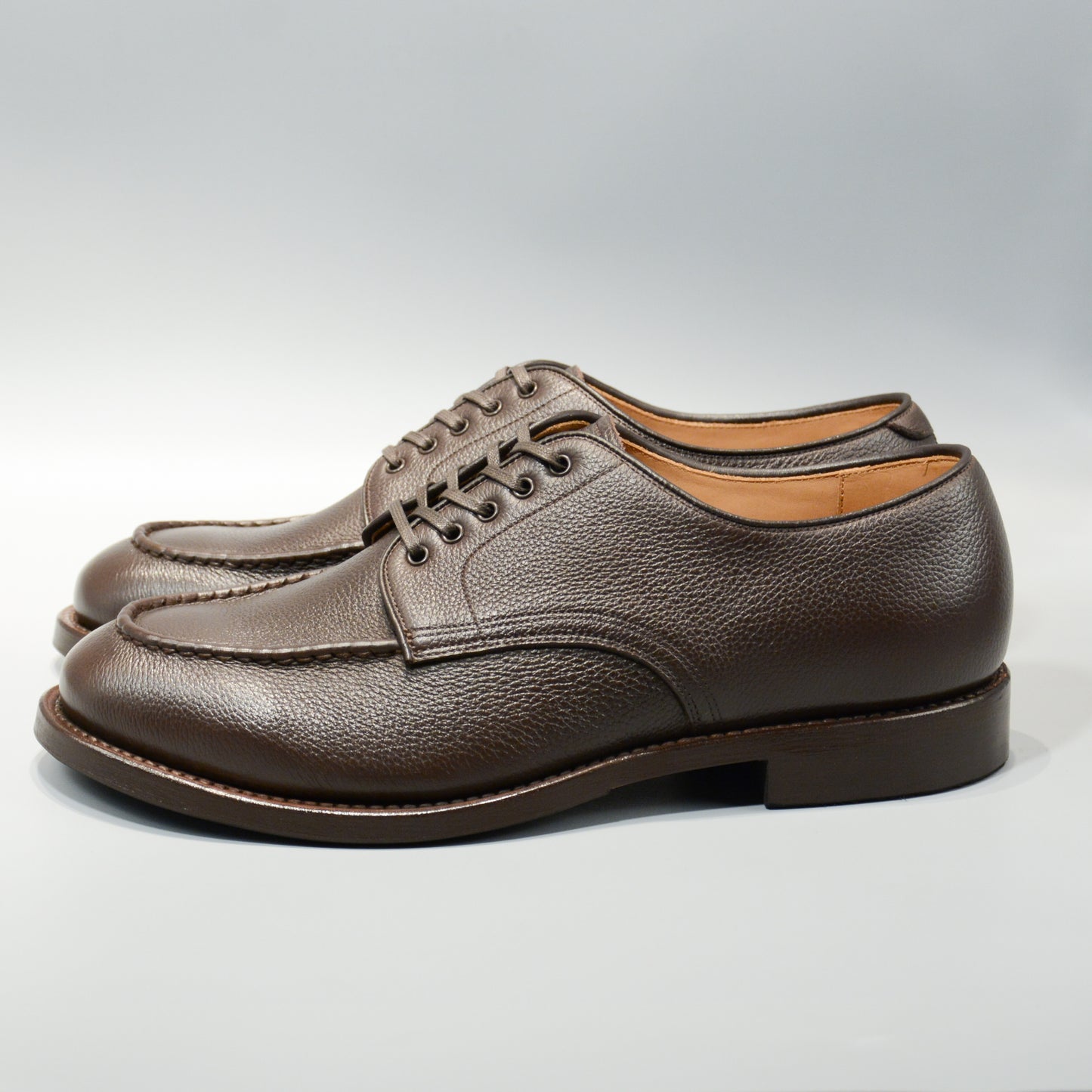 #15078WE HEAVY STITCHING MOC TOE EMBOSS DK.BROWN