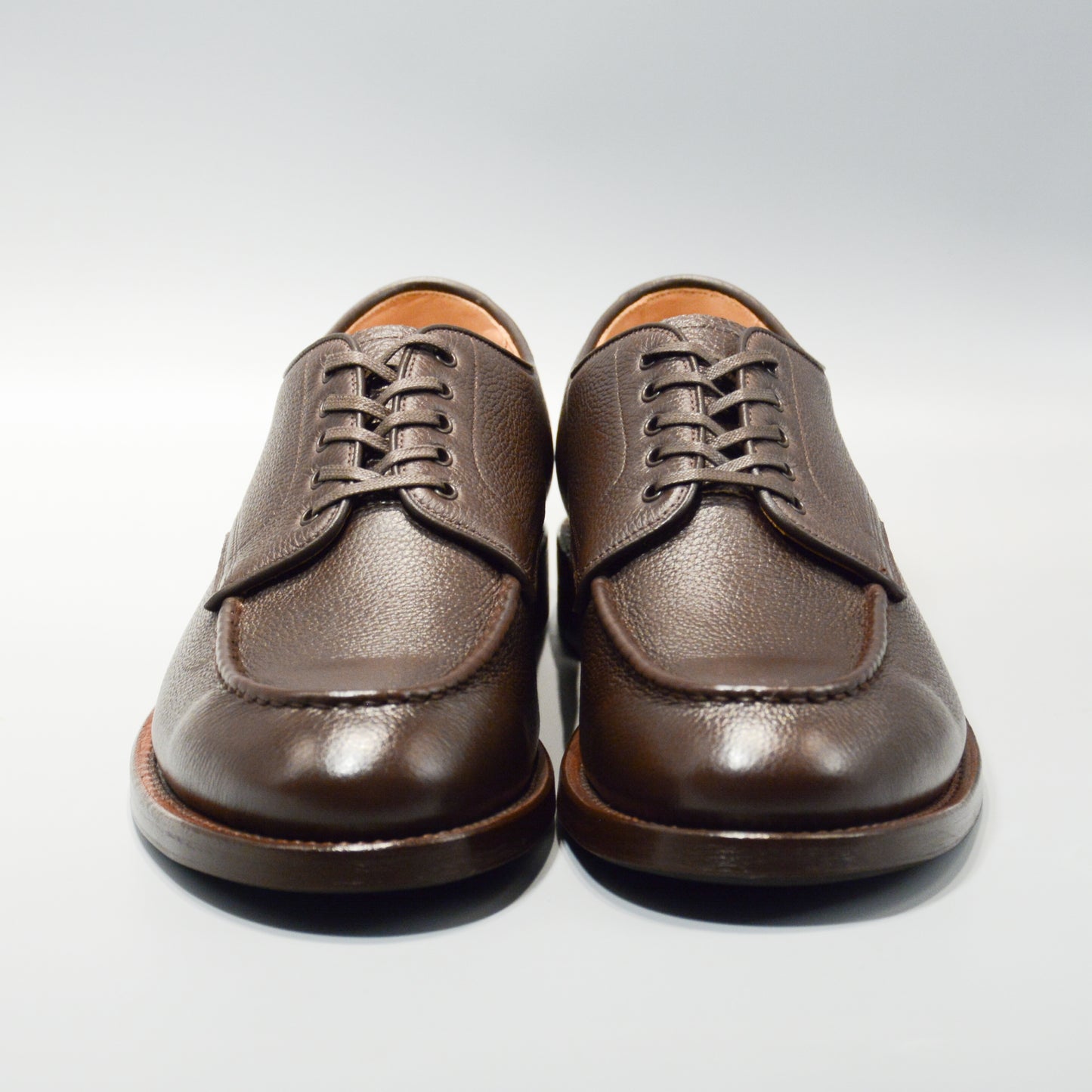 #15078WE HEAVY STITCHING MOC TOE EMBOSS DK.BROWN