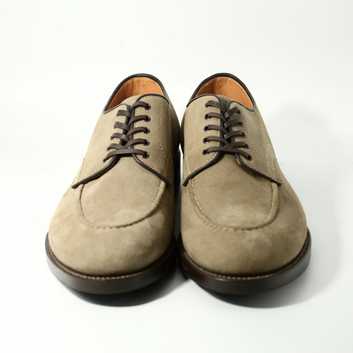 #15078S HEAVY STITCHING MOC TOE TAUPE