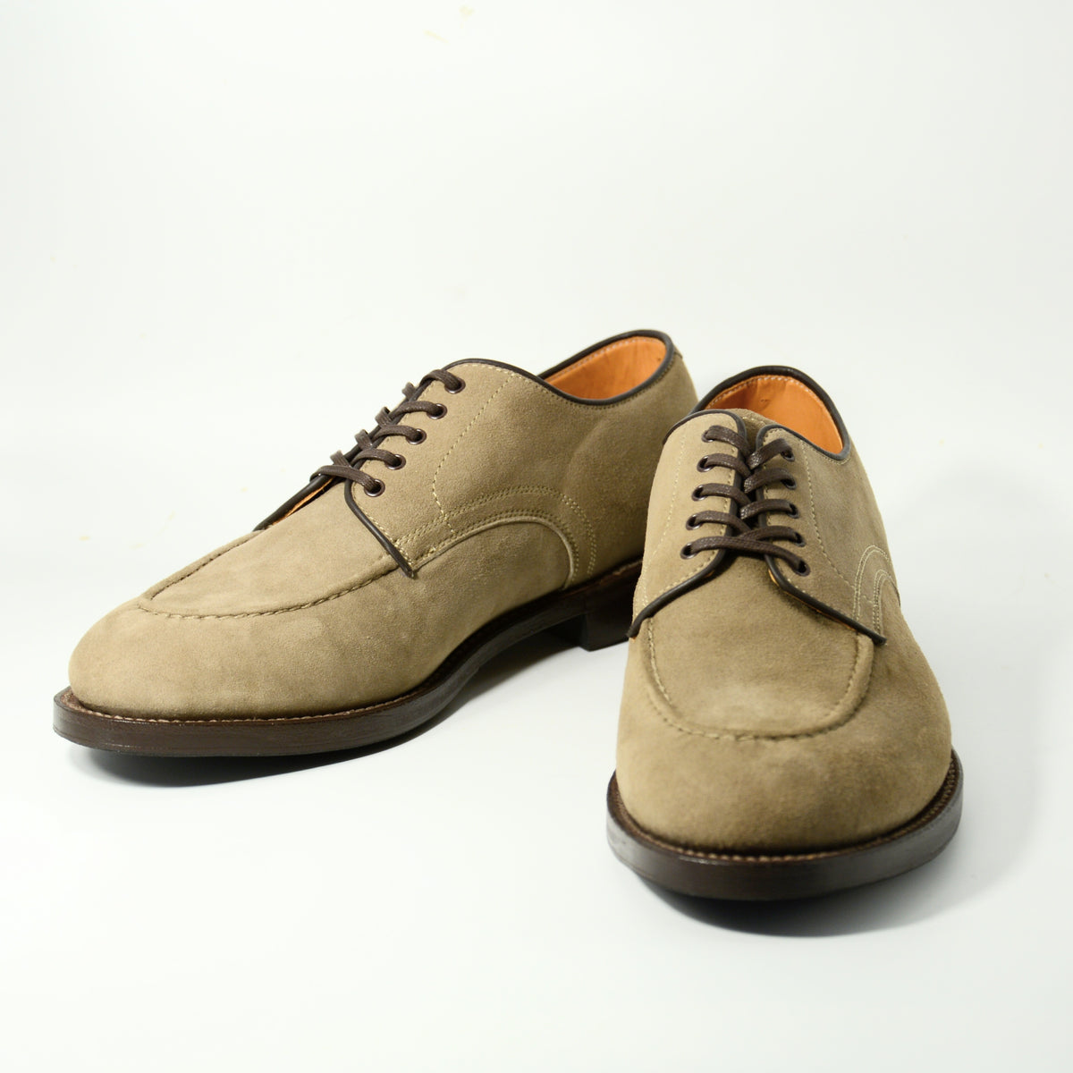 #15078S HEAVY STITCHING MOC TOE TAUPE