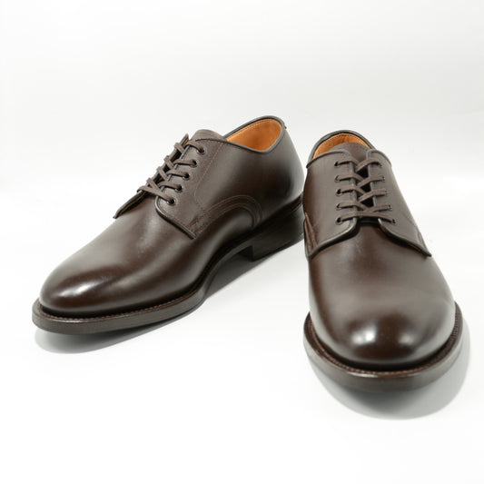 #15075WS PLAIN TOE DERBY DK.BROWN