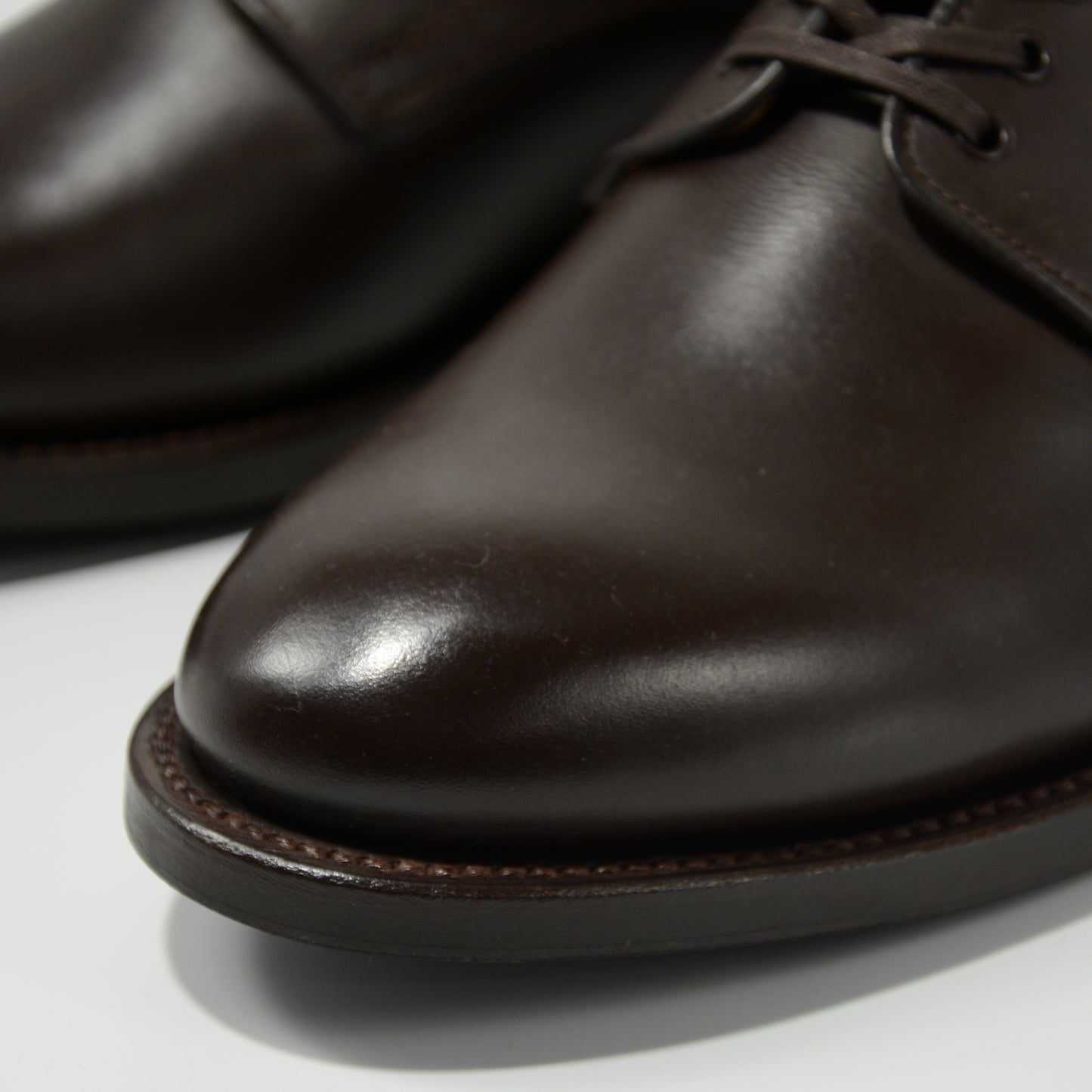 #15075WS PLAIN TOE DERBY DK.BROWN