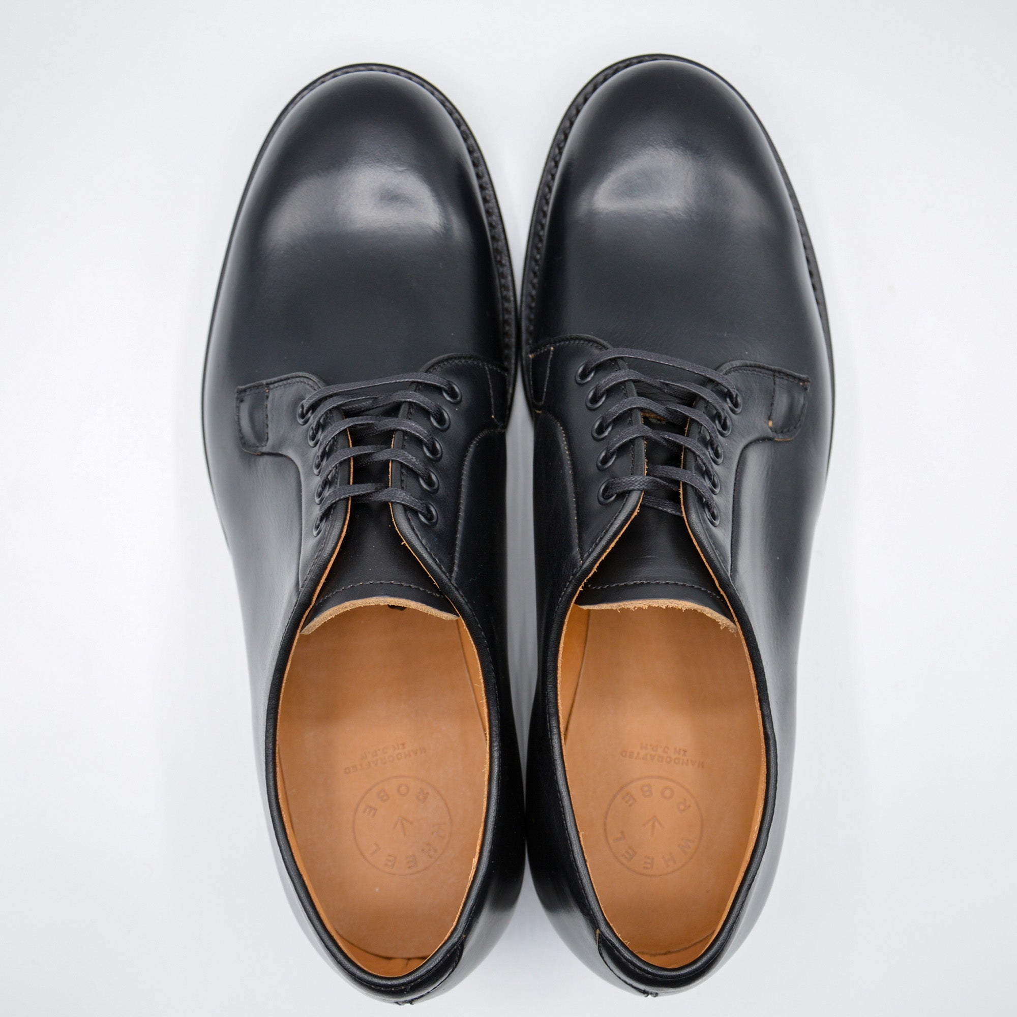 #15066 PLAIN TOE BLUCHER BLACK