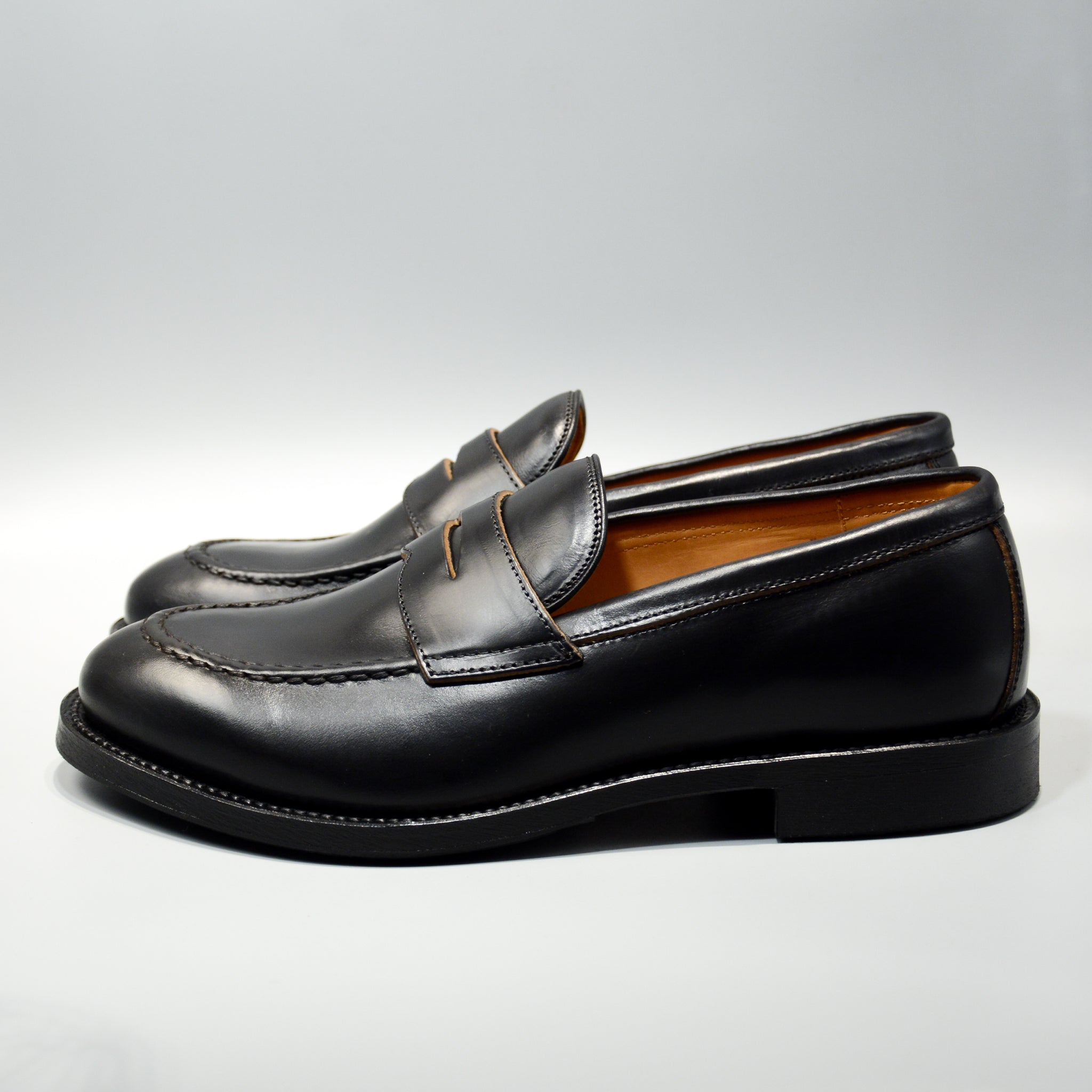 #15079 HEAVY STITCHING LOAFER BLACK