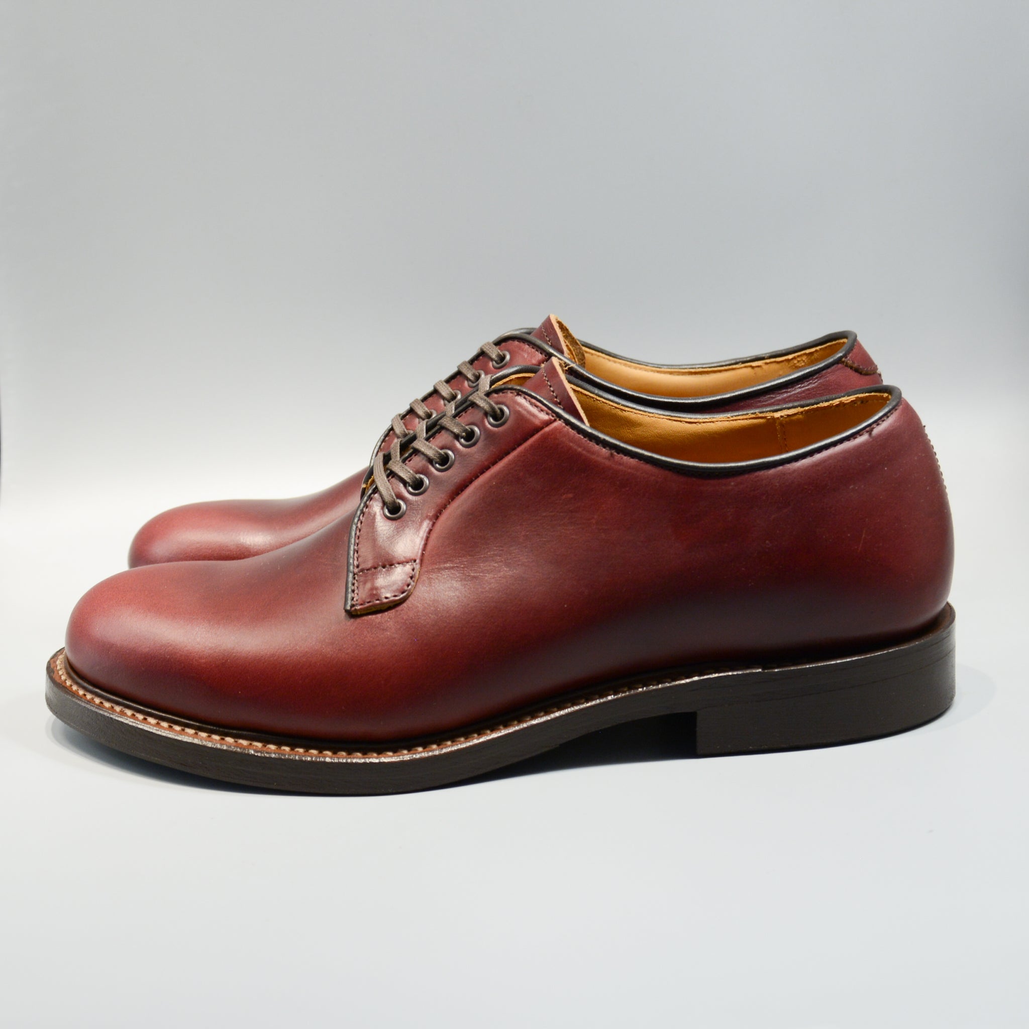 #15066 PLAIN TOE BLUCHER BURGUNDY