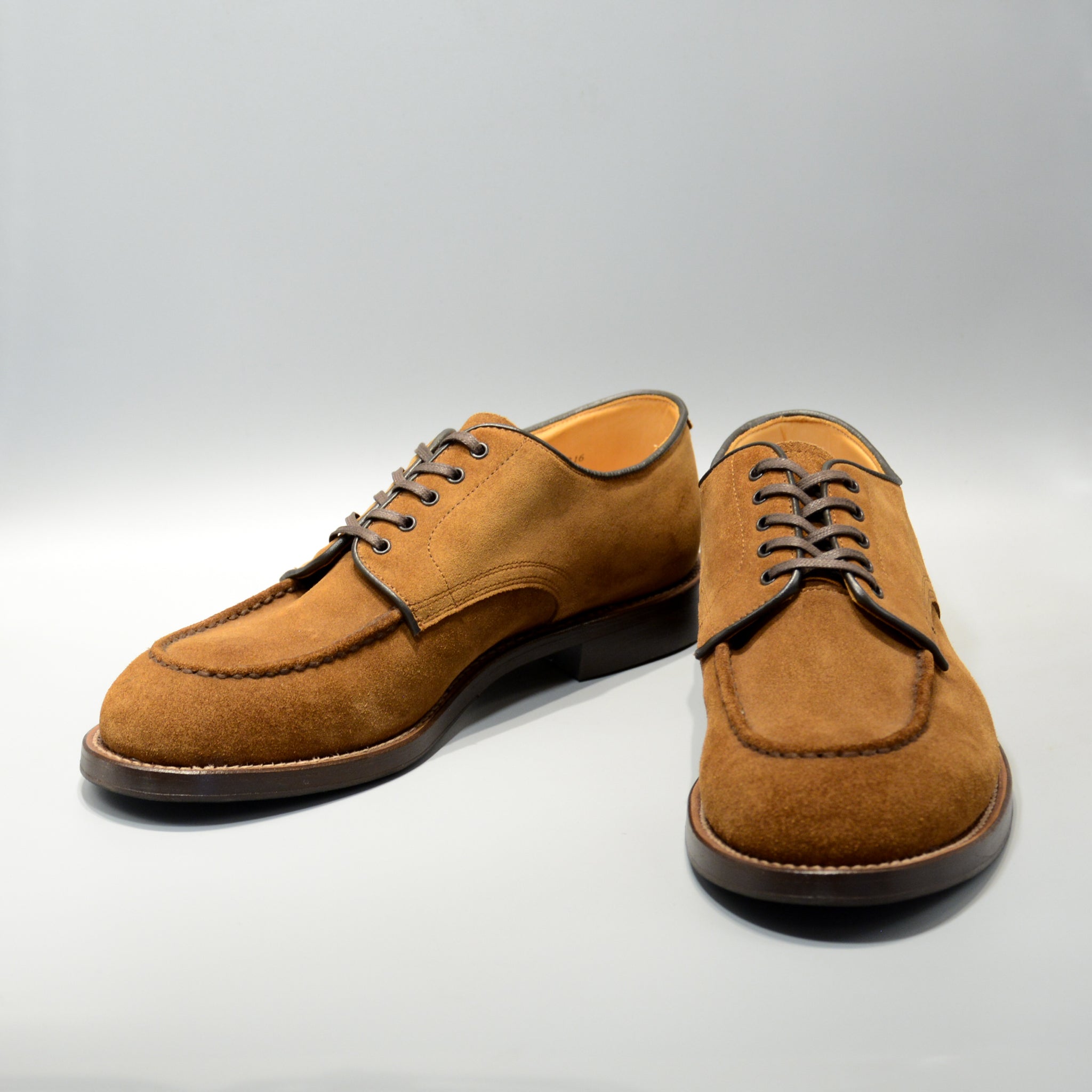 #15078S HEAVY STITCHING MOC TOE OLD SNUFF