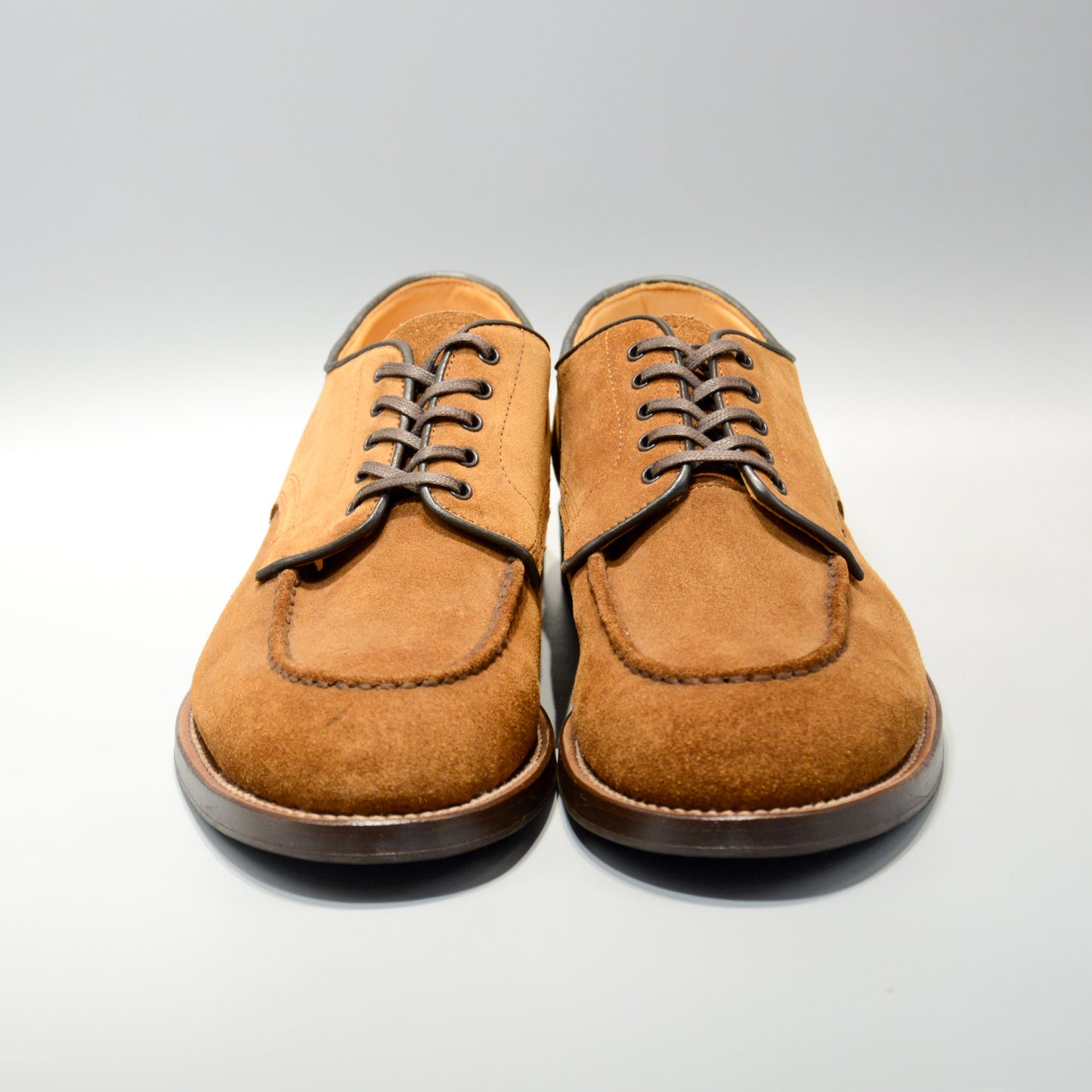 #15078S HEAVY STITCHING MOC TOE OLD SNUFF